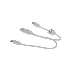 کابل تبدیل USB به لایتنینگ و microUSB تسکو TSCO TC A28 طول 0.2 متر