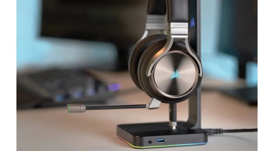 غرق در دنیای بازی با هدست بی سیم گیمینگ VIRTOUSO RGB Wireless SE Espresso کورسیر!