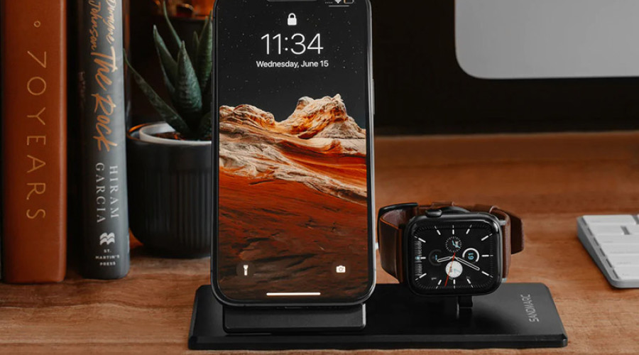 پایه شارژ Flex Dock با دو جایگاه شارژ برای دستگاه های اپل توسط شرکت SANDMARC معرفی شد پایه شارژ Flex Dock با دو جایگاه شارژ برای دستگاه های اپل توسط شرکت SANDMARC معرفی شد
