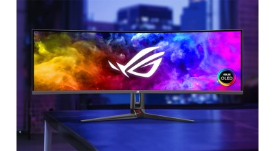 مانیتور گیمینگ جدید 49 اینچ ایسوس با پنل QD-OLED، روشنایی 1000 نیت و رفرش ریت 144 هرتز از راه رسید