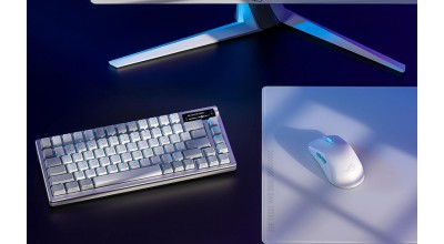کیبورد مکانیکال جدید ایسوس ROG Azoth Moonlight White به یک نمایشگر اولد مجهز است!