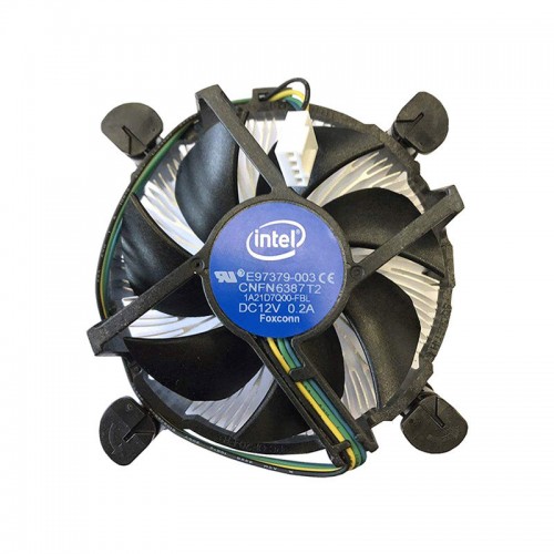 خنک کننده پردازنده اینتل Intel E97379-003 دارای قابلیت کنترل سرعت چرخش PWM بوده و ابعاد کلی آن برابر با 104x109x76 میلی متر است.