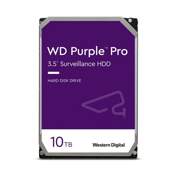 هارددیسک Western Digital Purple Pro 10TB با نرخ کارکرد سالانه 550 ترابایت برای سرورهای آنالیز ویدئو مناسب است.