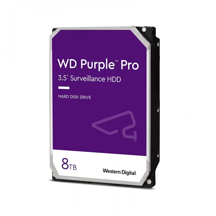 هارد دیسک اینترنال وسترن دیجیتال Purple Pro 8TB طول عمر بالایی دارد و مناسب برای استفاده در سرورهای آنالیز ویدئو است.