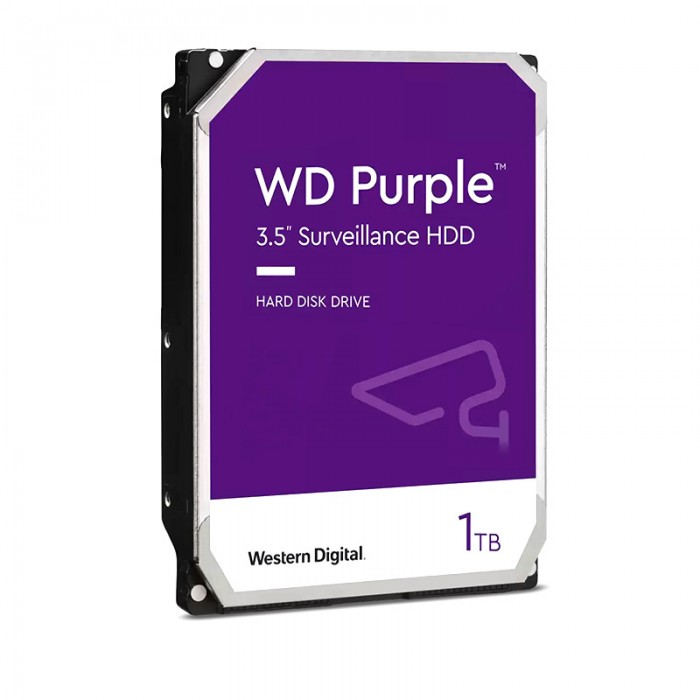 هارد دیسک اینترنال وسترن دیجیتال Purple 1TB با فرم فاکتور 3.5 اینچی طراحی شده و دارای میانگین عمر MTBF یک میلیون ساعت است.