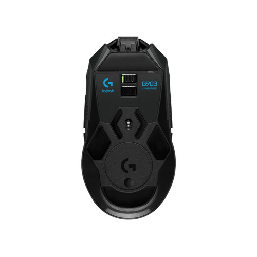 ماوس گیمینگ لاجیتک Logitech G903 Lightspeed ماوس لاجیتک Logitech G903 Lightspeed قابلیت جداسازی چهار دکمه کناری از بدنه را دارد و افکت و رنگ نورپردازی این ماوس قابل تنظیم است.