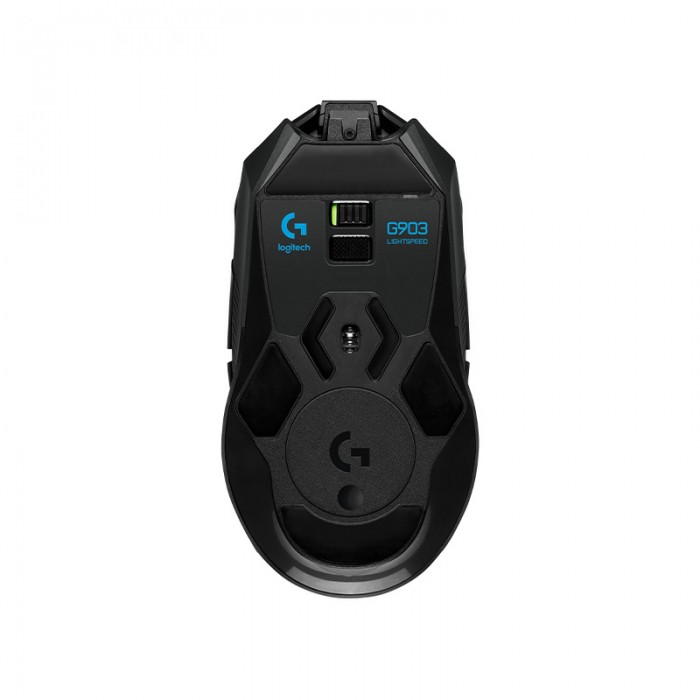 ماوس لاجیتک Logitech G903 Lightspeed قابلیت جداسازی چهار دکمه کناری از بدنه را دارد و افکت و رنگ نورپردازی این ماوس قابل تنظیم است.