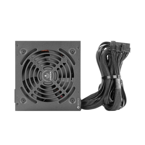 پاور کامپیوتر گرین Green GP500A-ECO Rev3.1 پاور کامپیوتر گرین مدل GP500A-ECO یک فن 120 میلی متری کم صدا دارد و در اغلب کیس های استاندارد قابل نصب است.