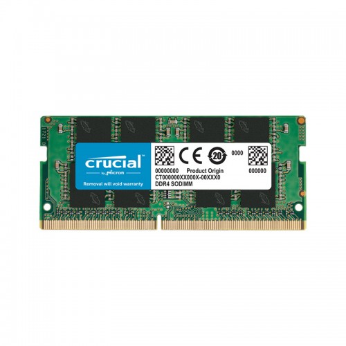 یک ماژول رم لپ تاپ سبز رنگ که بر روی آن نوع حافظه DDR4 و ظرفیت 8 گیگابایت بر روی آن درج شده است