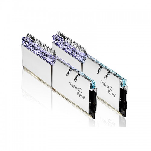 رم جی اسکیل G.Skill Trident Z Royal 64GB (2x32GB) 4000MT/s CL18 رم جی اسکیل G.Skill F4-4000C18D-64GTRS از نوع DDR4 است و جهت جلوگیری از افزایش دما از پخش کننده حرارتی بهره می برد.