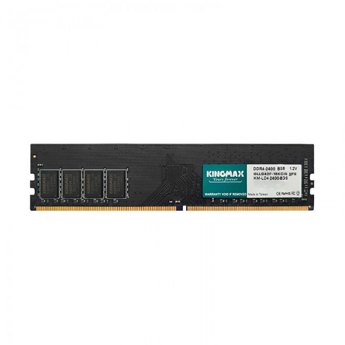 مموری کامپیوتر کینگ مکس DDR4 8GB 2400MHz از یک ماژول UDIMM با 288 پین تشکیل شده و به صورت تک کاناله عمل می کند.