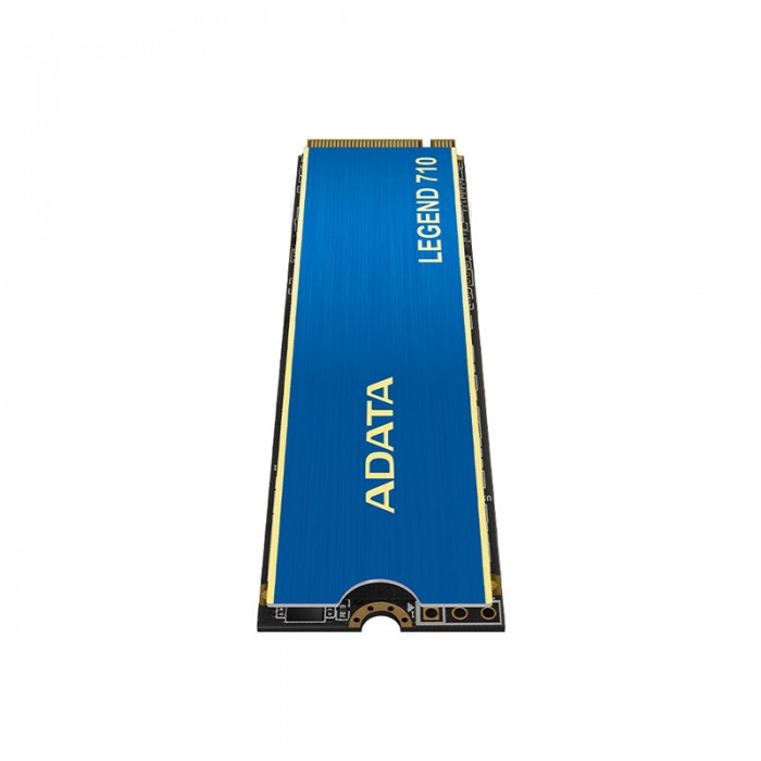 حافظه اس اس دی 512 گیگابایت ای دیتا ADATA Legend 710 دارای هیت سینک آبی رنگ است