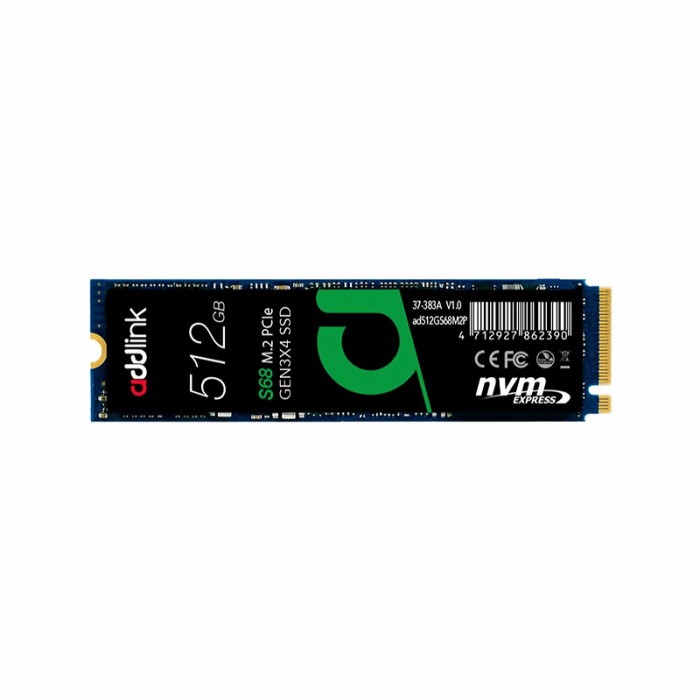 حافظه SSD اینترنال Addlink S68 NVMe M.2 512GB مجهز به فلش 3D NAND است و میانگین عمر ایده آلی دارد.