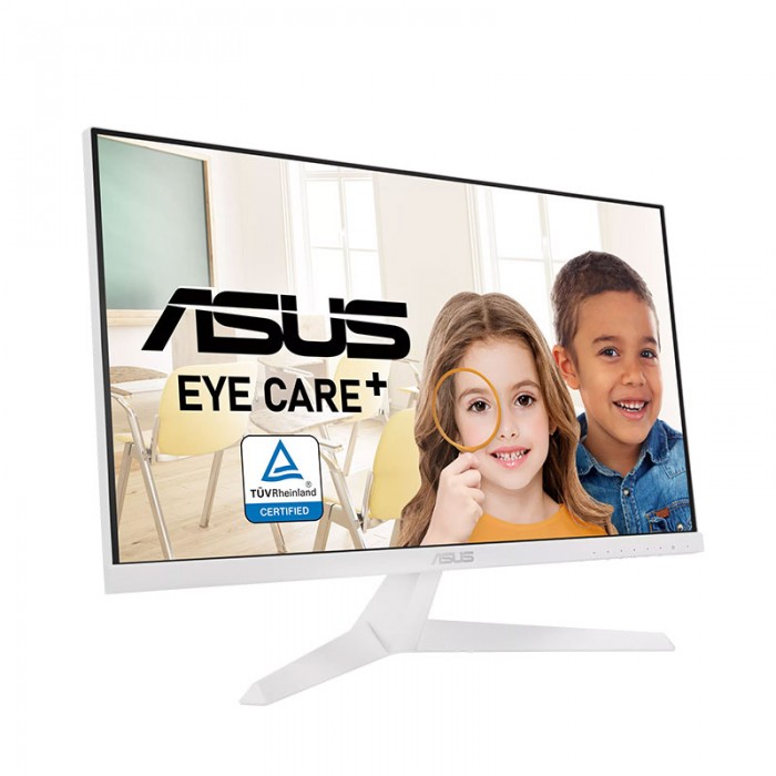 مانیتور ایسوس VY249HE-W به تکنولوژی Eye Care+ جهت محافظت از چشم مجهز است و دارای رزولوشن Full HD است. 