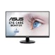 مانیتور 24 اینچ ایسوس Asus VA24DQ دارای رنگ مشکی و قاب های باریک است و بر روی صفحه آن چشم انسان با عبارت Eye Care دیده می شود