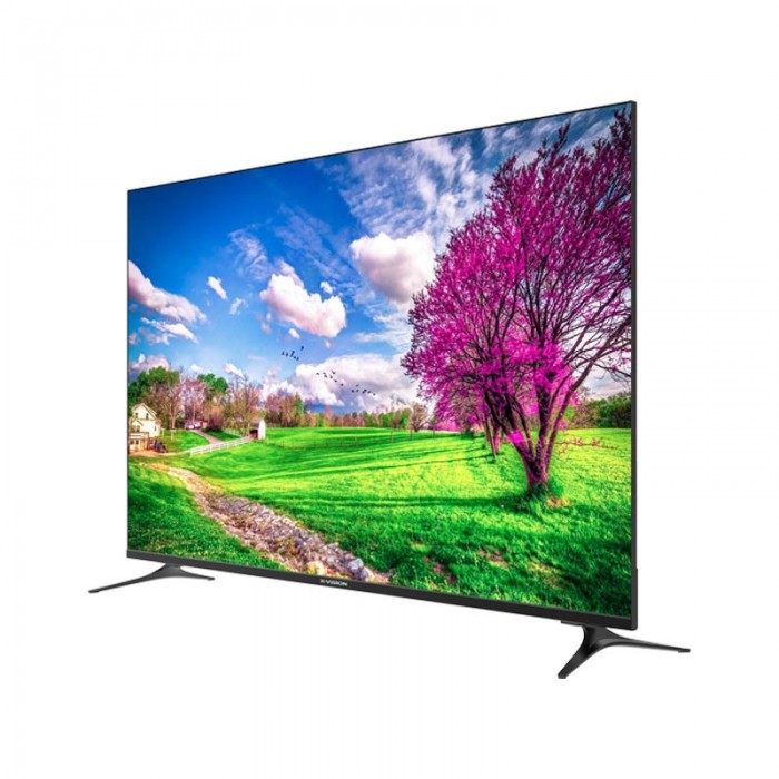 تلویزیون ایکس ویژن 55XCU745 با سایز 55 اینچ عرضه شده و قاب های باریکی دارد