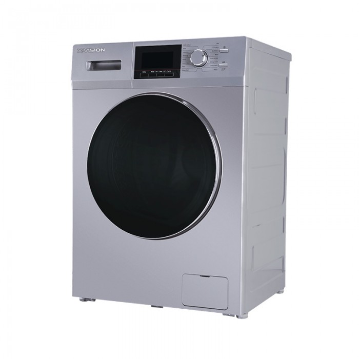 ماشین لباسشویی ایکس ویژن TM72-ASBL/AWBL طراحی ظریف و ظاهری مدرن به رنگ های سفید یا نقره ای دارد.