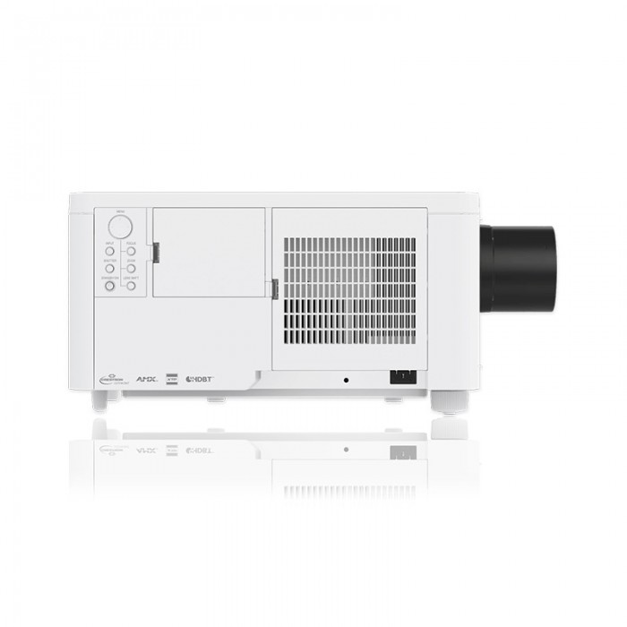 ویدئو پروژکتور لیزری مکسل MP-WU8101W قابلیت نصب و راه اندازی آسانی دارد و بدون لنز ارائه می شود.