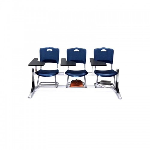 صندلی دانشجویی سه نفره فایبرگلاس با سبد شیدکو