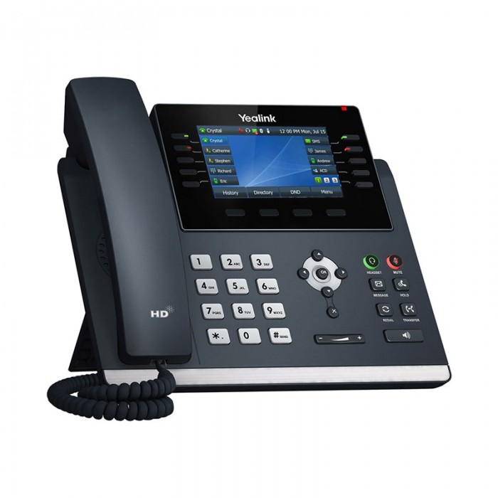تلفن تحت شبکه یالینک SIP-T46U با پایه قابل تنظیم در دو حالت مختلف و امکان اتصال به دیوار