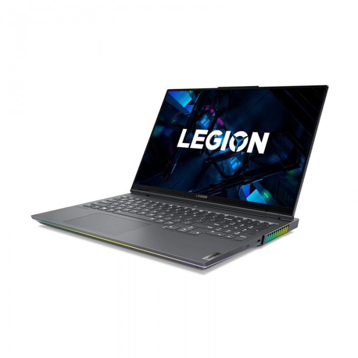 لپ تاپ گیمینگ لنوو Legion 7 Core i9-11980HK RTX 3080 32GB 1TB-SSD صفحه نمایشی از نوع IPS LCD دارد و به چند نوار LED مجهز است.