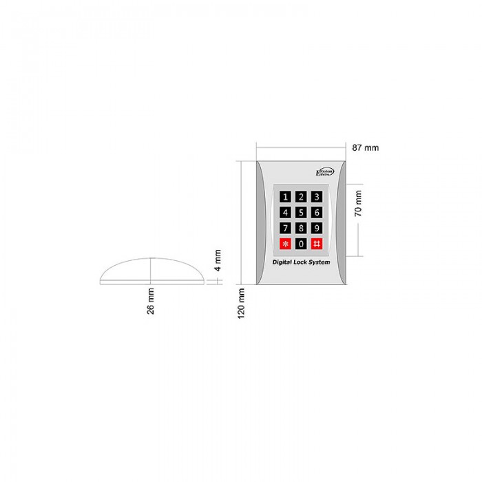 دستگاه کنترل تردد و قفل رمز الکترو سیستم Electro System ES1P