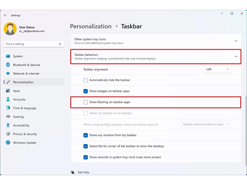 نحوع تغییر تنظیمات Task Bar ویندوز 11 (بخش دوم) نحوع تغییر تنظیمات Task Bar ویندوز 11 (بخش دوم)