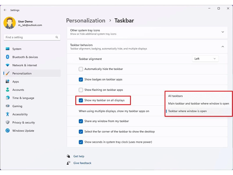نحوع تغییر تنظیمات Task Bar ویندوز 11 (بخش دوم) نحوع تغییر تنظیمات Task Bar ویندوز 11 (بخش دوم)