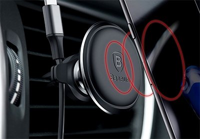 قابلیت و مشخصات هولدر موبایل باسئوس Magnetic Air Vent