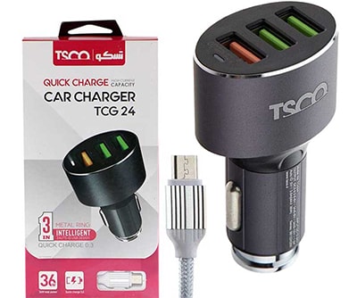 مشخصات و کارایی شارژر فندکی ماشین تسکو TCG 24