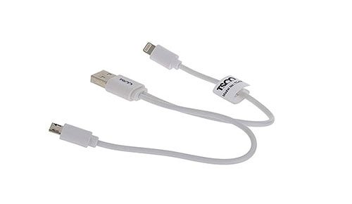 کابل تبدیل USB به Lightning و microUSB تسکو TSCO TC A28