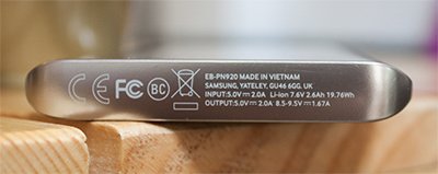 مشخصات و امکانات شارژر همراه سامسونگ EB-PN920