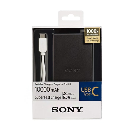 پاوربانک سونی Sony CP-VC10 با ظرفیت 10000 میلی آمپر