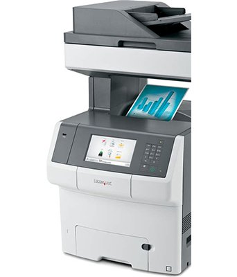 قابلیت ها و مشخصات فنی پرینتر چهار کاره لکسمارک X748dte