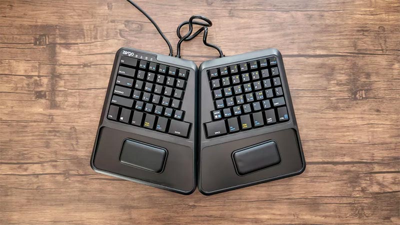 کیبورد Zergotech Freedom Ergonomic Mechanical