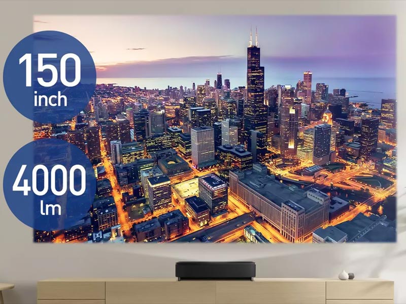 از ویدئو پروژکتور اپسون EpiqVision EH-LS800 با نسبت پرتاب فوق العاده کوتاه و سایز تصویر 150 اینچ رونمایی شد