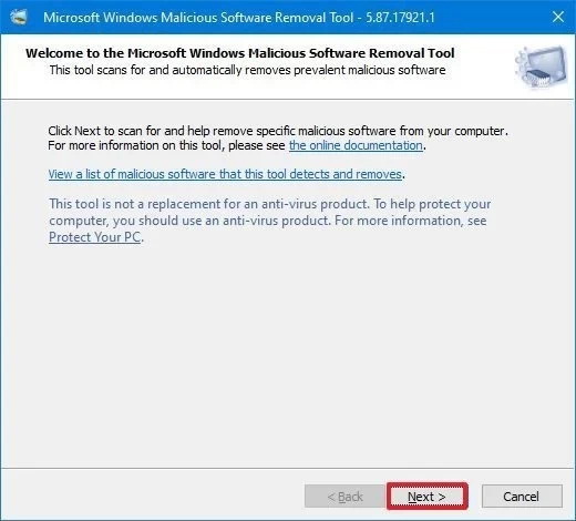چگونه از Malicious Software Removal Tool بر روی ویندوز 10 استفاده کنیم؟