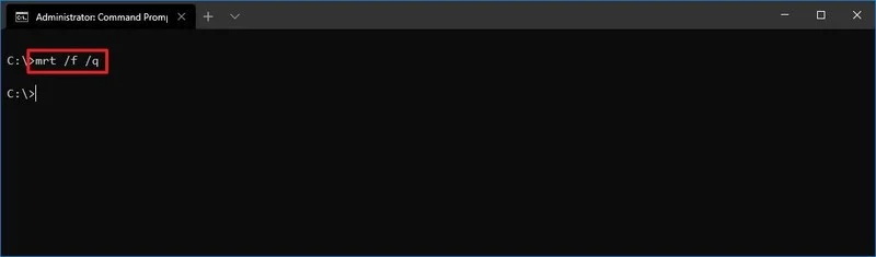 چگونه از Malicious Software Removal Tool از طریق Command prompt استفاده کنیم؟