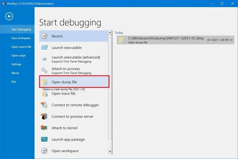 مراحل آنالیز فایل dump
