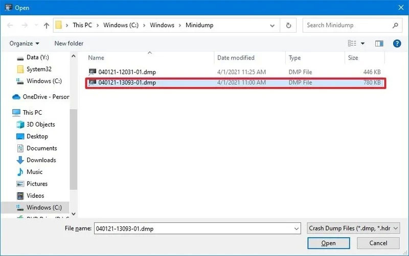 مراحل آنالیز فایل dump