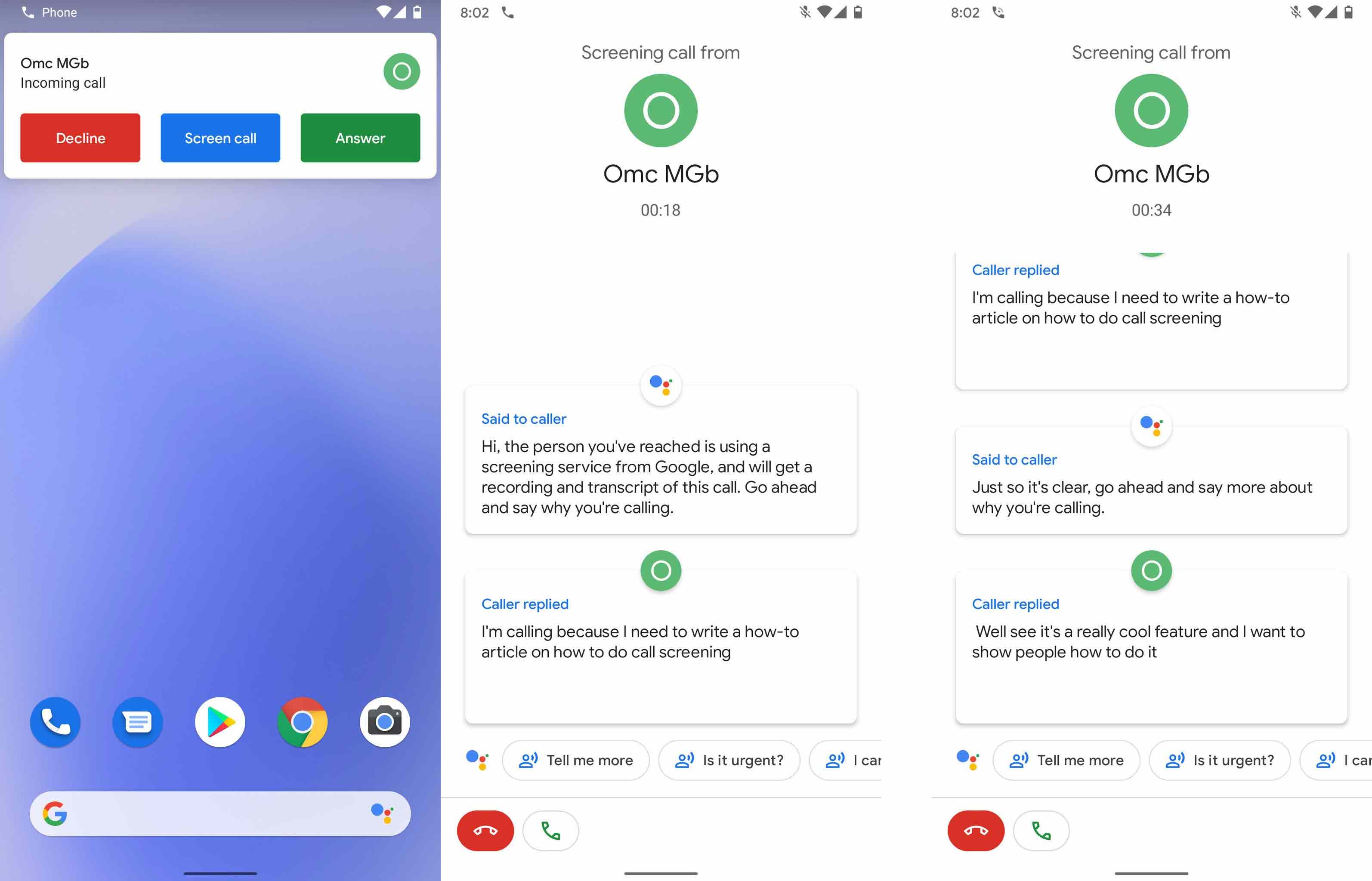 نحوه استفاده از Call Screen