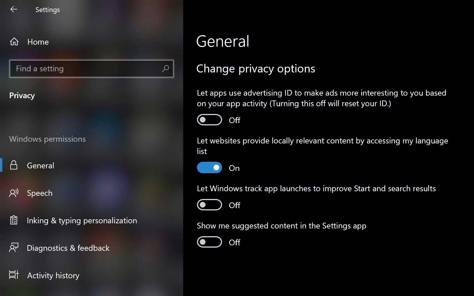 غیر فعال کردن تبلیغات هدفمند از برنامه های شخص ثالث
