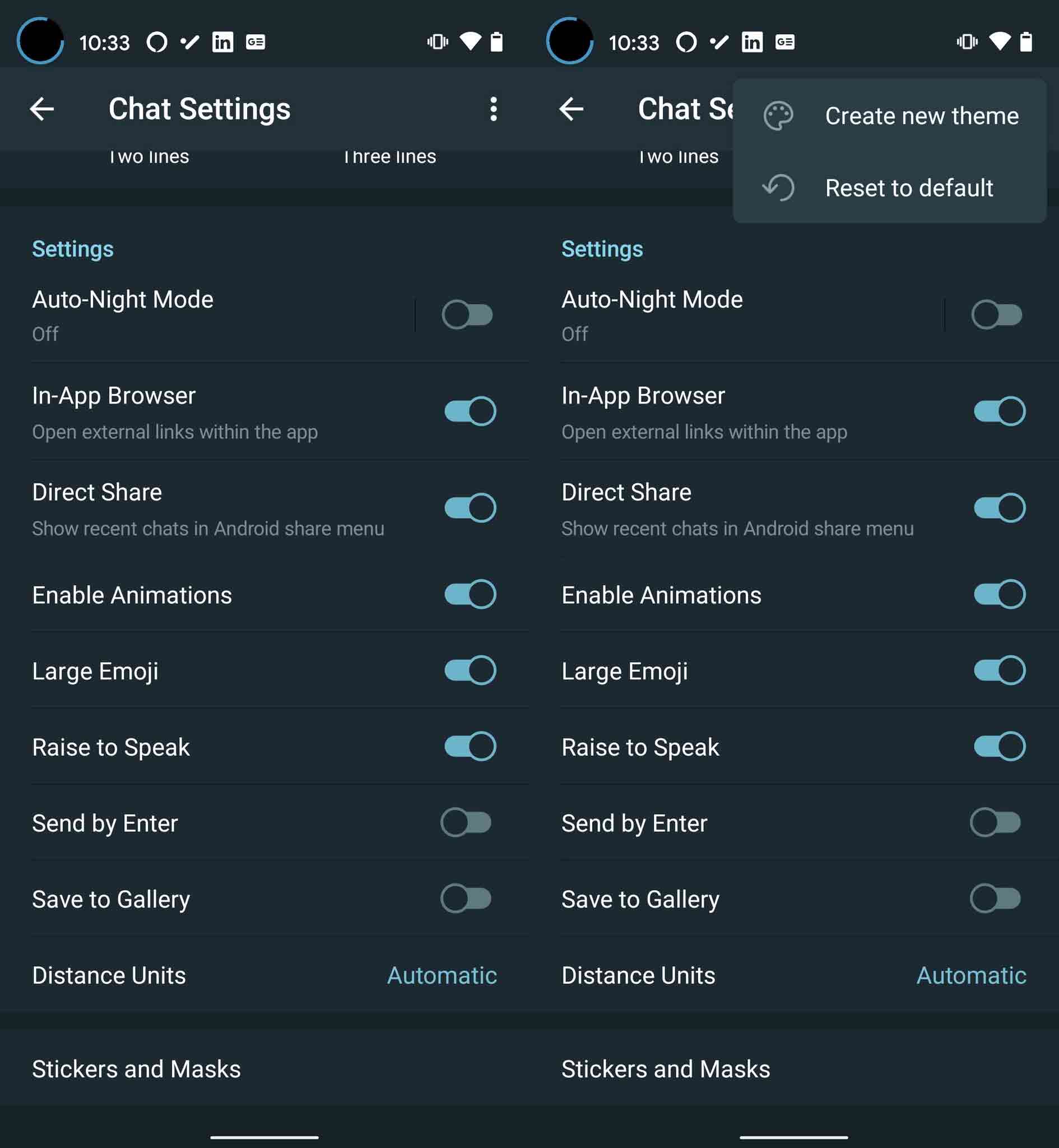 آموزش تصویری تغییر تم و تنظیمات چت تلگرام