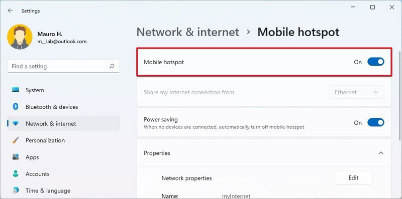 چگونه قابلیت هات اسپات ویندوز 11 را فعال کنیم؟