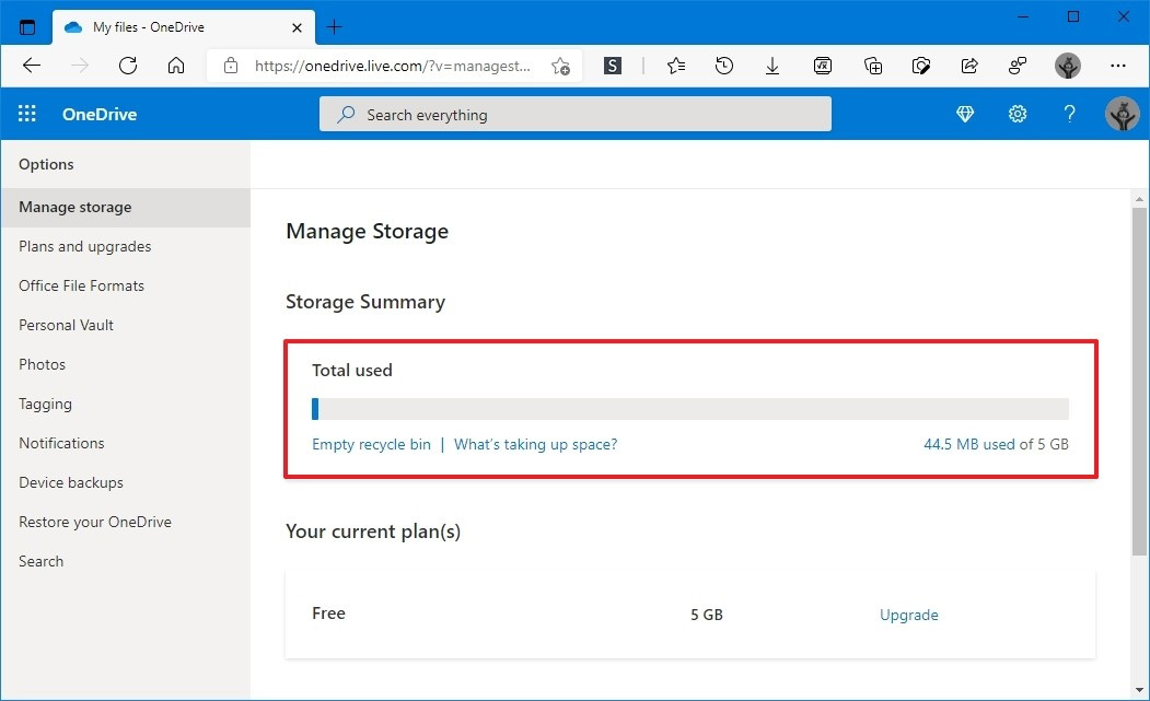 چگونه از میزان فضای ذخیره سازی اکانت OneDrive خود در ویندوز 10 مطلع شویم؟