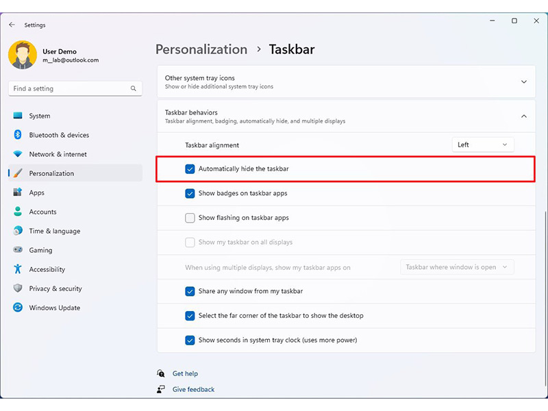 نحوع تغییر تنظیمات Task Bar ویندوز 11 (بخش دوم)