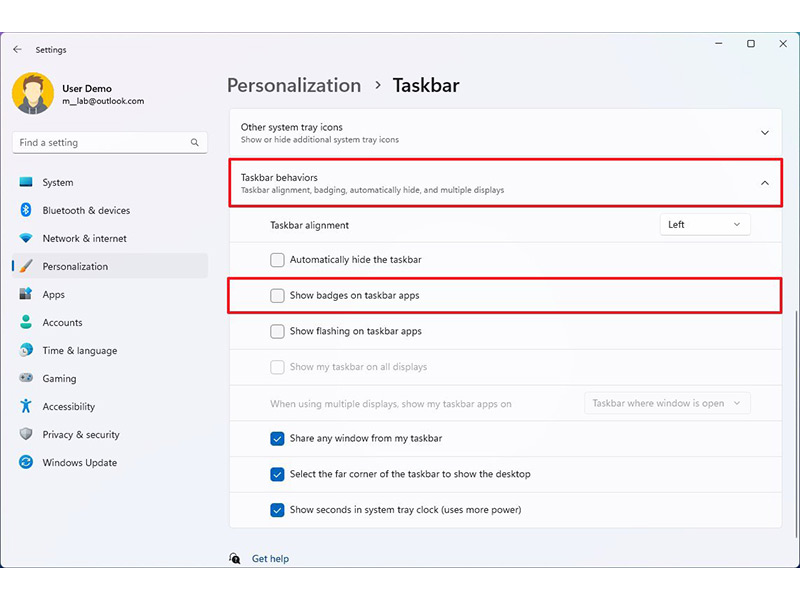 نحوع تغییر تنظیمات Task Bar ویندوز 11 (بخش دوم)