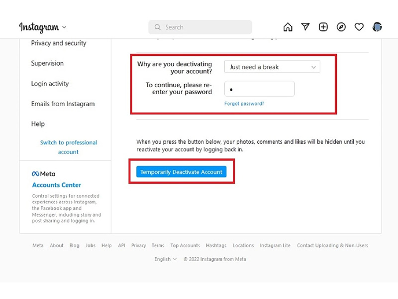 چگونه اکانت اینستاگرام خود را به طور موقت غیر فعال کنیم؟