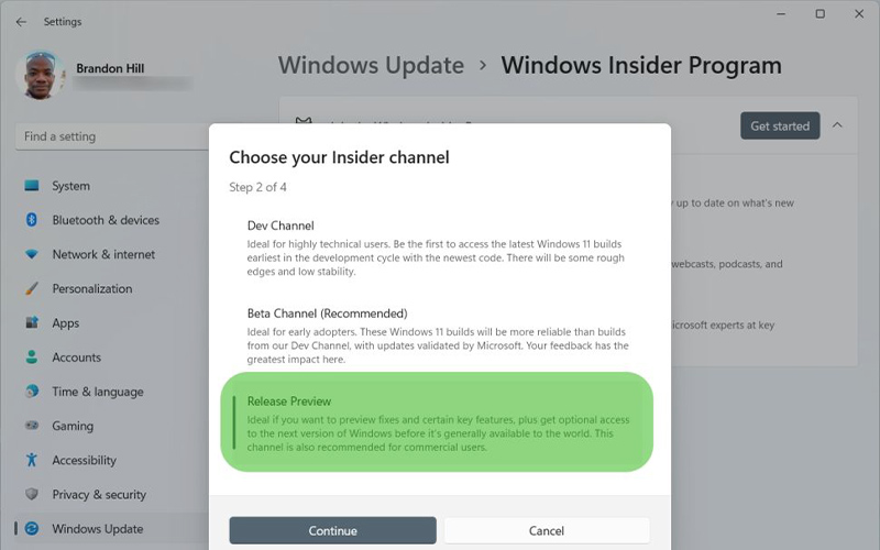 دریافت Windows 11 22H2 از طریق ویندوز اینسایدر