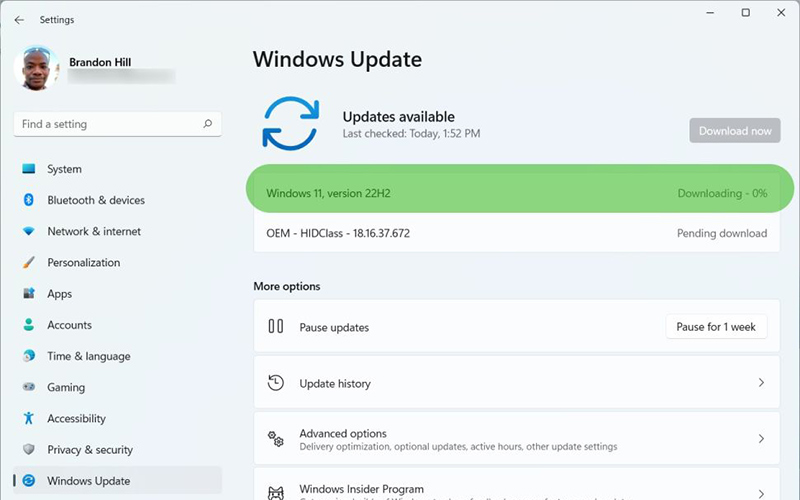 دریافت Windows 11 22H2 از طریق ویندوز اینسایدر